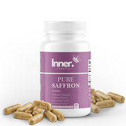 Inner Royalty’s Pure Saffron - Supports Mood Calmness Reduces Stress & Increases Focus Natural Energy - 60 Servings