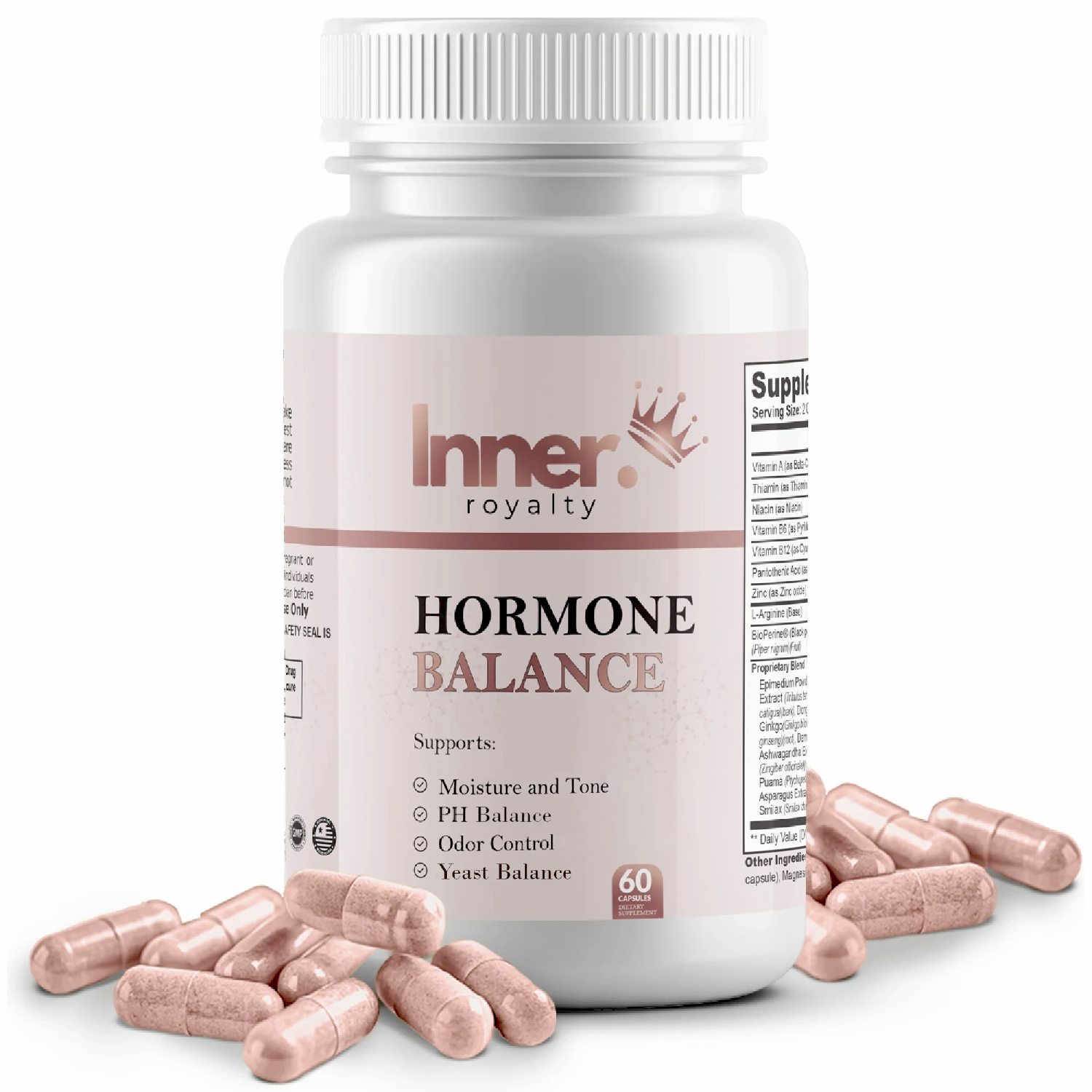 Inner Royalty's Hormone Balance Woman's Supplement | Supports PH Balance, Moisture & Tone, Menopause, Energy, Mood Swings* [30 Day Supply]