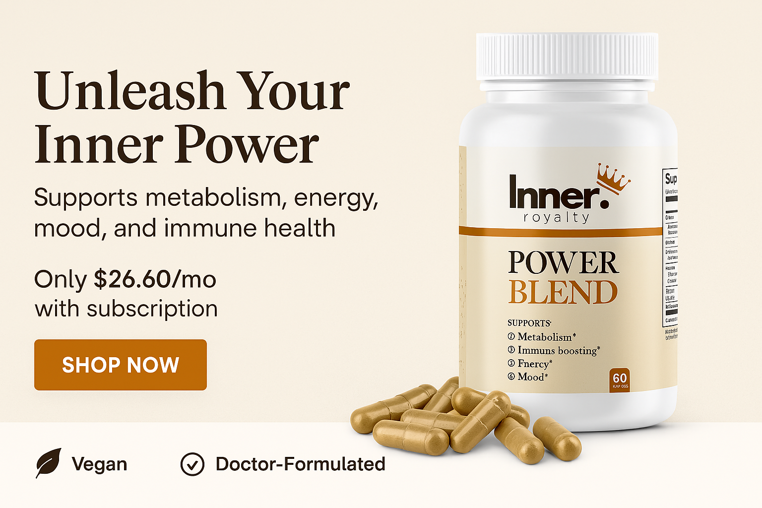Inner Royalty's Power Blend 3 Month Supply