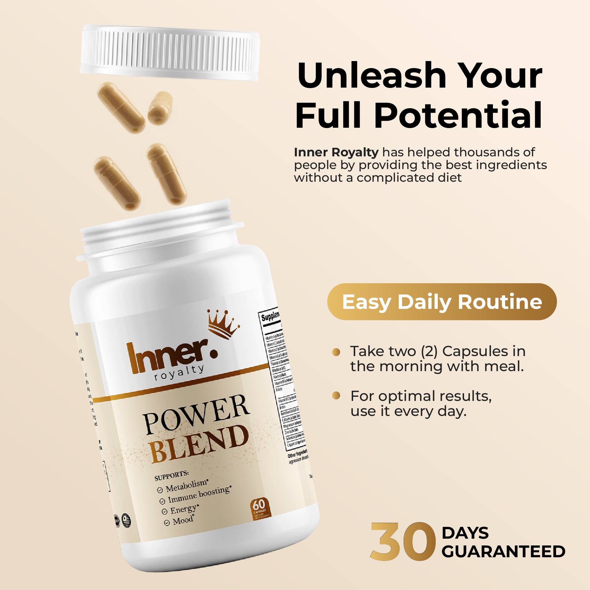 Inner Royalty's Power Blend 2 Month Supply